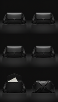 Monochrome Matte Leather Crossbody Bag