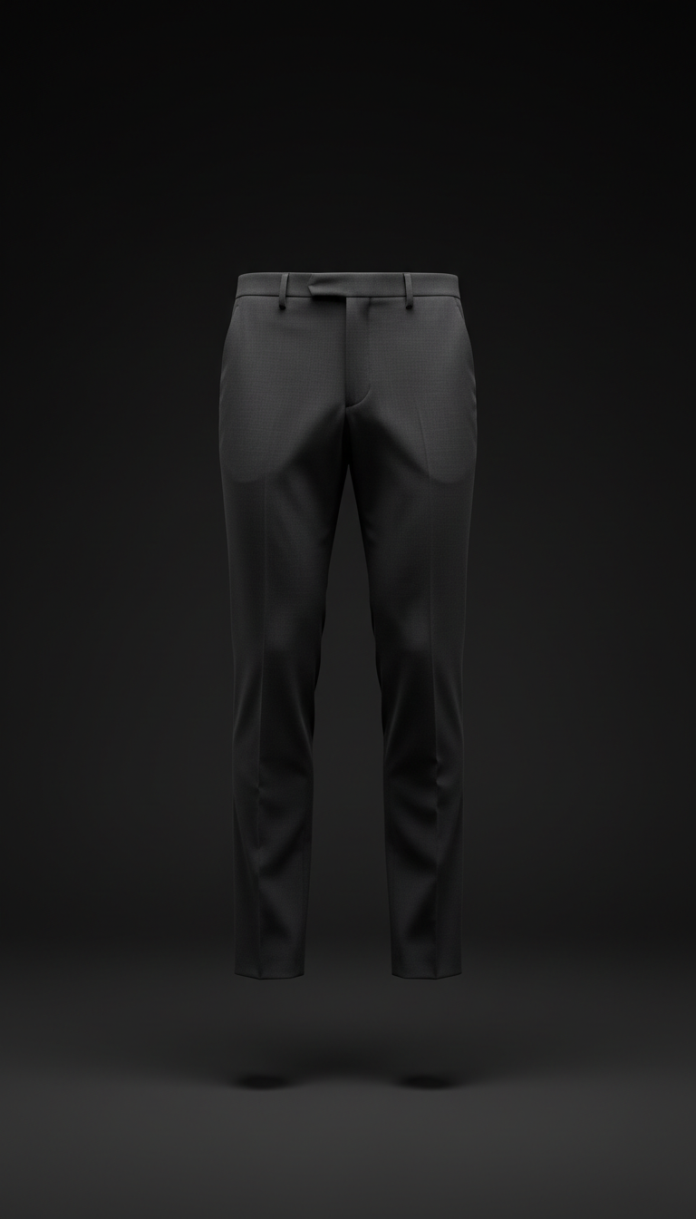 Minimalist Charcoal Tailored Trousers